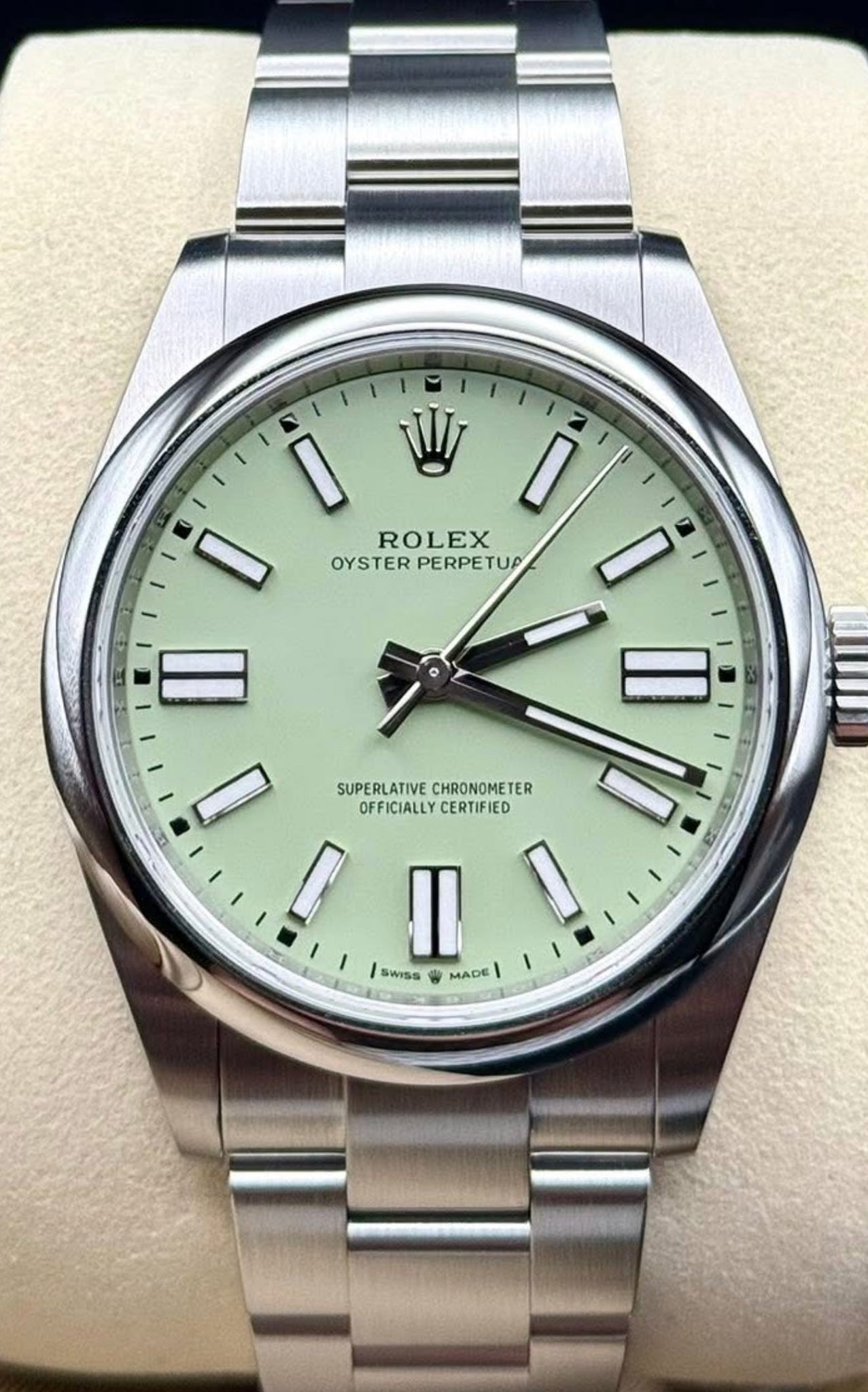 Rolex Oyster Perpetual 41 Pistachio Green Dial Oyster Bracelet - 134300 - 2025