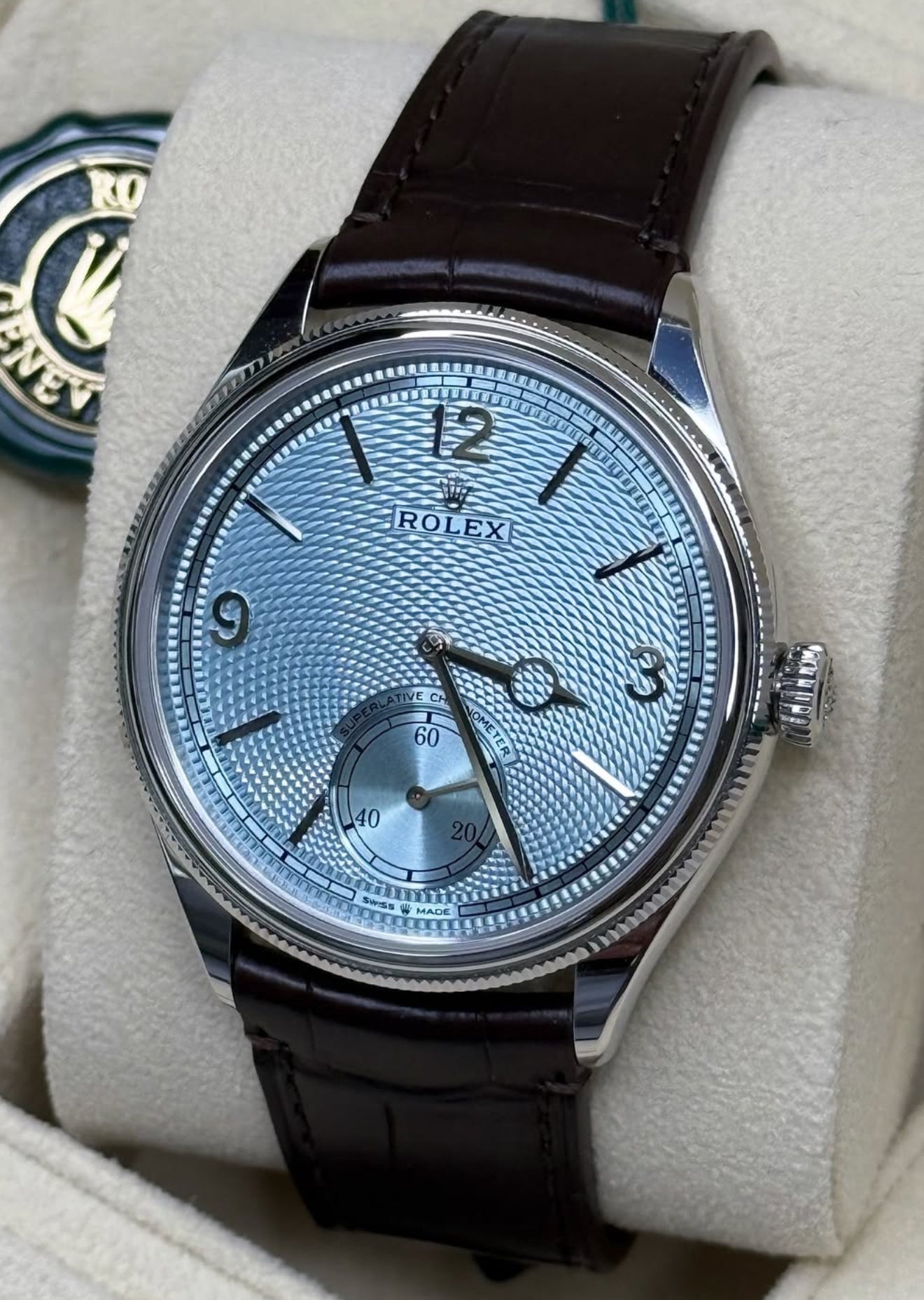 Rolex UNWORN 1908 39mm Ice-Blue Dial Platinum 2025