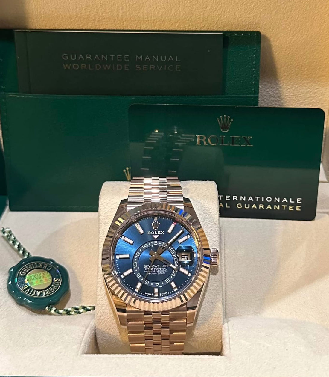 Rolex Sky-Dweller UNWORN 2025 Sky-Dweller JUBILEE BLUE-GREEN DIAL 336935