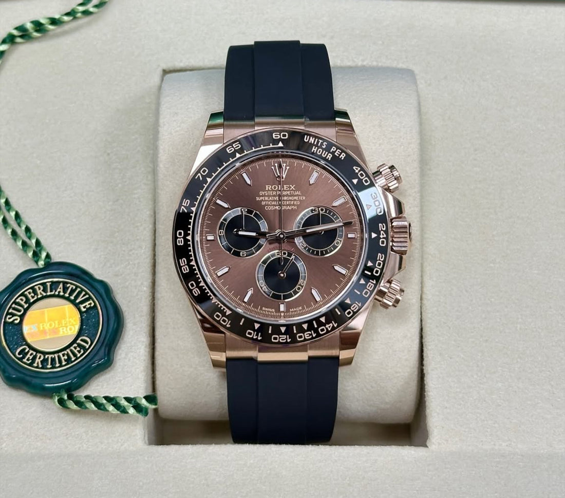 Rolex Cosmograph Daytona 40mm Everose Gold Chocolate Black Dial Cerachrom Bezel Oysterflex Bracelet - 126515LN - 2025